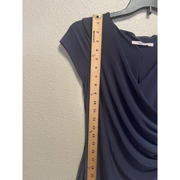 41 Hawthorn Draped Front Dress - Small - Gray colo Polyester & Spandex Blend Mad - Picture 7 of 8